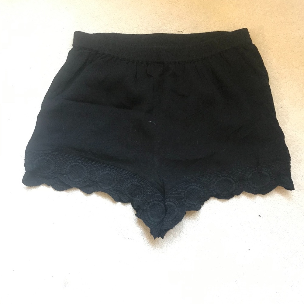 black shorts